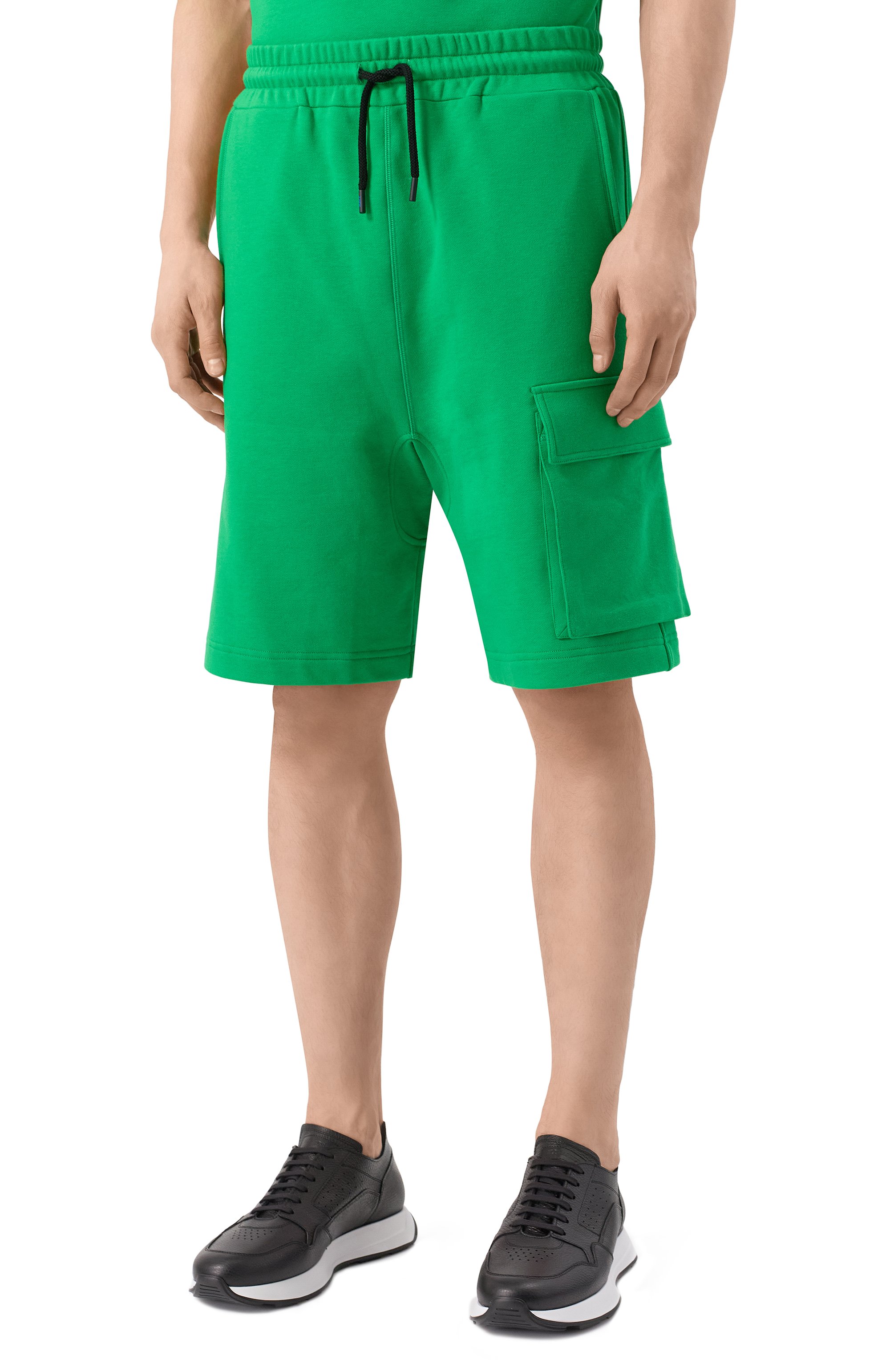 Шорты из хлопка и шелка KITON зеленого цвета по цене 83050 руб., арт. UMM063307, фото 3 Шорты из хлопка и шелка KITON, арт. UMM063307, фото 3