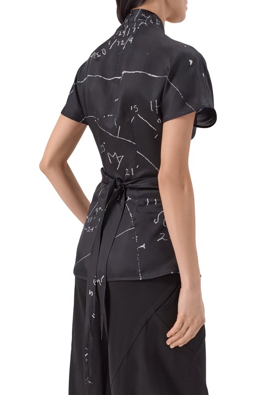 Атласная блузка Rick Owens RP01F6233/KP1 Чёрный  RP01F6233/KP1 Фото 4