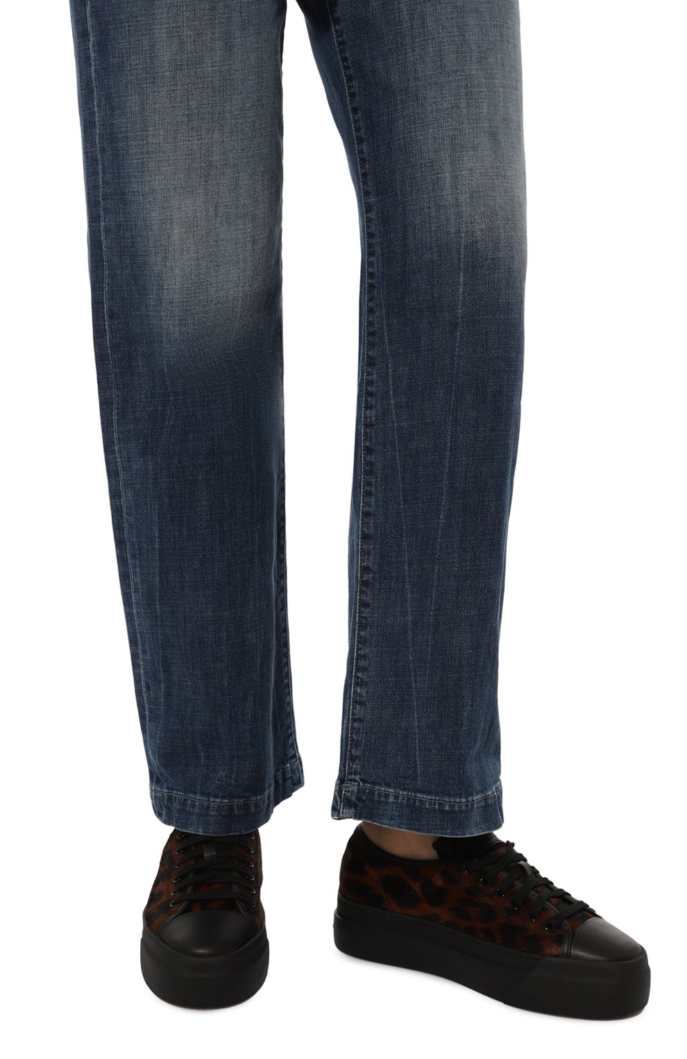 Кожаные кеды SANTONI леопардового цвета по цене 83950 руб., арт. WBGG61178NERRLRZ, фото 3 Кожаные кеды SANTONI, арт. WBGG61178NERRLRZ, фото 3