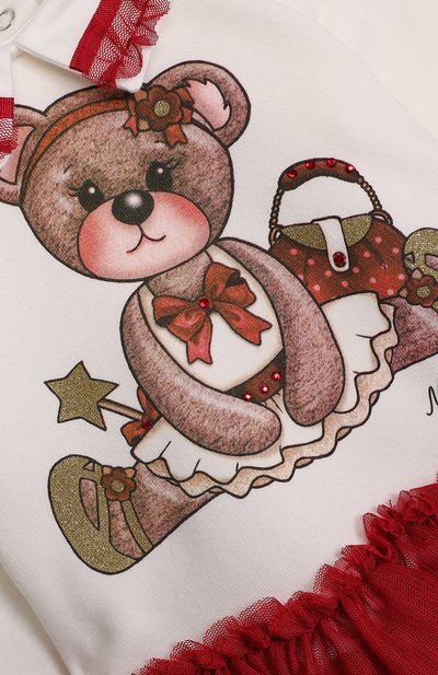 Мини-платье с принтом и оборками MONNALISA, арт. 390902S8, фото 3