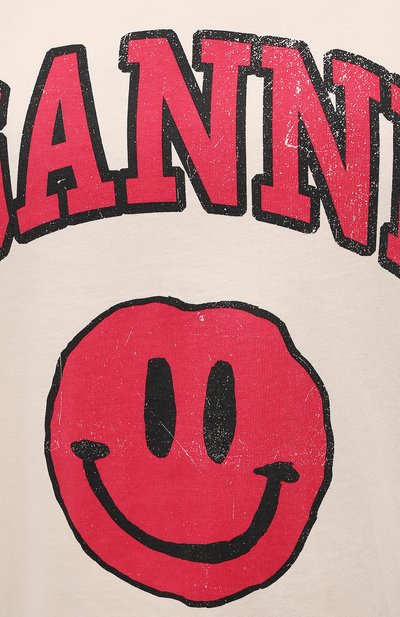 Хлопковая футболка GANNI, арт. T2654, фото 5