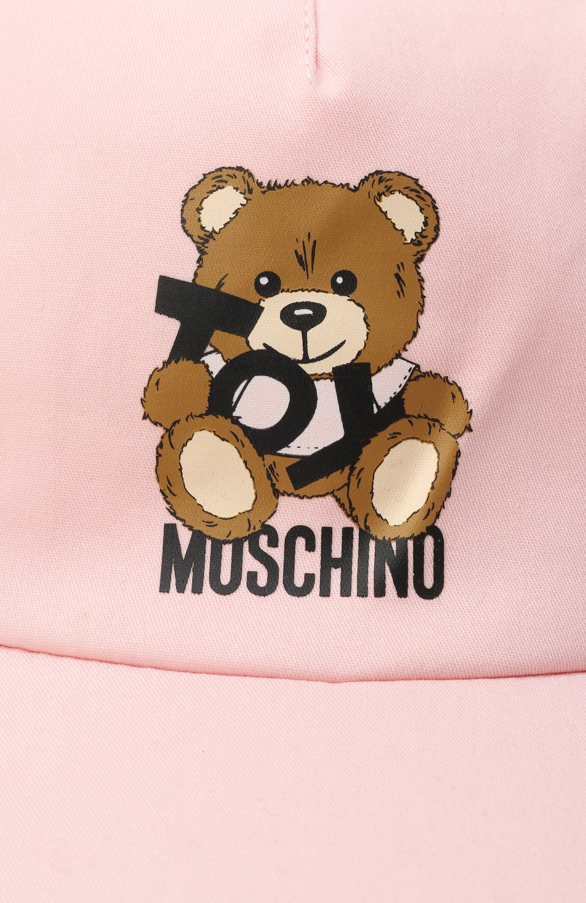 Хлопковая бейсболка MOSCHINO светло-розового цвета по цене 7685 руб., арт. HWX01N/L0A00, фото 3 Хлопковая бейсболка MOSCHINO, арт. HWX01N/L0A00, фото 3