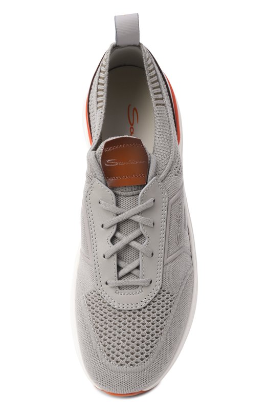 Текстильные кроссовки Bounce Santoni MBBG22154BART0TZ Серый  MBBG22154BART0TZ Фото 5