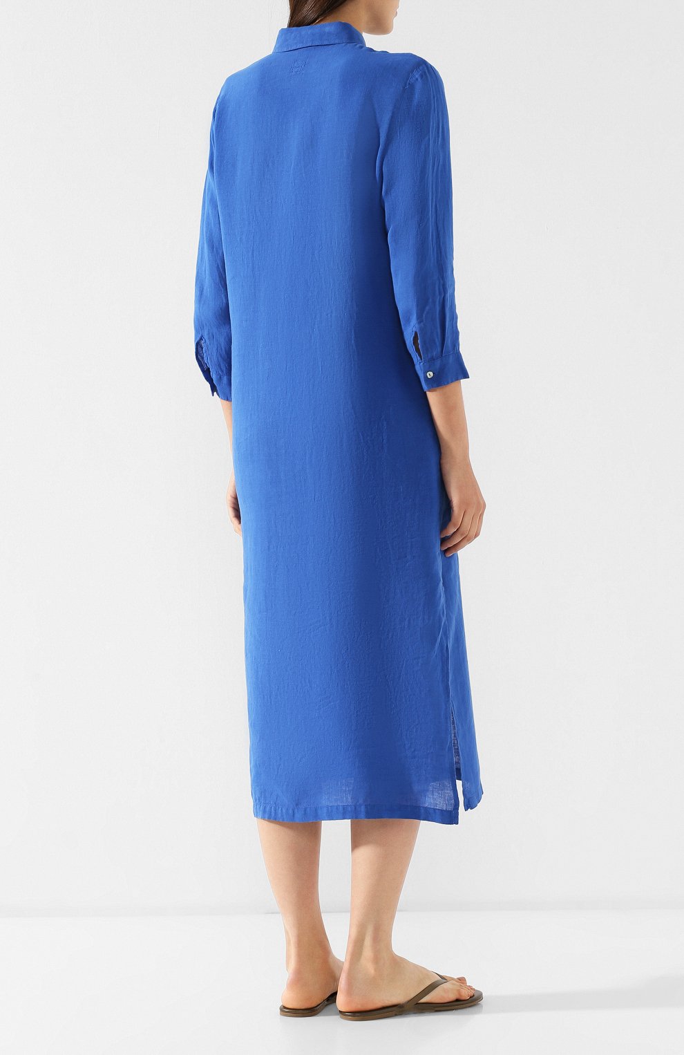 Льняное платье-рубашка 120% LINO, арт. P0W4759/B317/000, фото 4