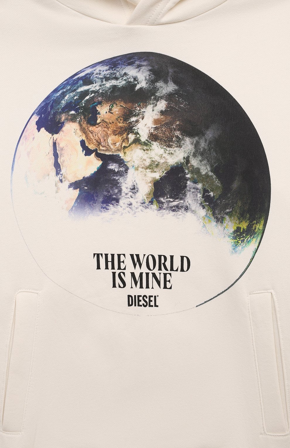 Хлопковое худи DIESEL кремового цвета по цене 12200 руб., арт. J02003/0JFAV, фото 3 Хлопковое худи DIESEL, арт. J02003/0JFAV, фото 3