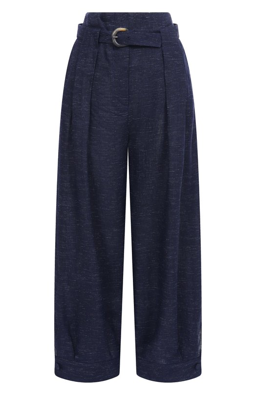 Брюки изо льна и вискозы Emporio Armani EW000975/TE10381 Синий EW000975/TE10381
