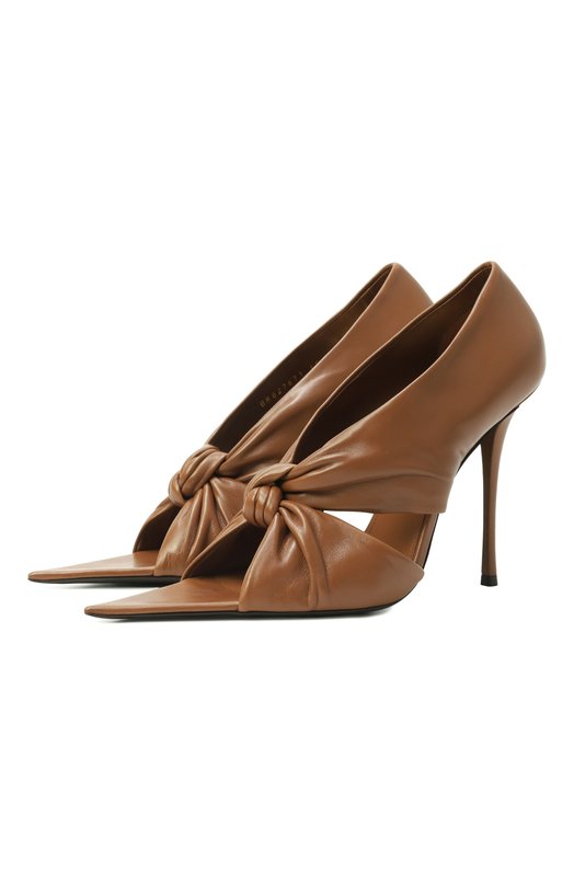 Кожаные туфли Malika 110 Saint Laurent 827671/AADF0 Коричневый 827671/AADF0