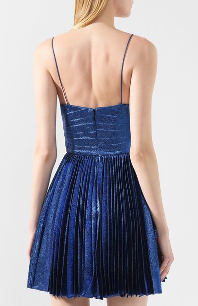 Шелковое платье SAINT LAURENT синего цвета по цене 329000 руб., арт. 573381/Y298V, фото 4 Шелковое платье SAINT LAURENT, арт. 573381/Y298V, фото 4