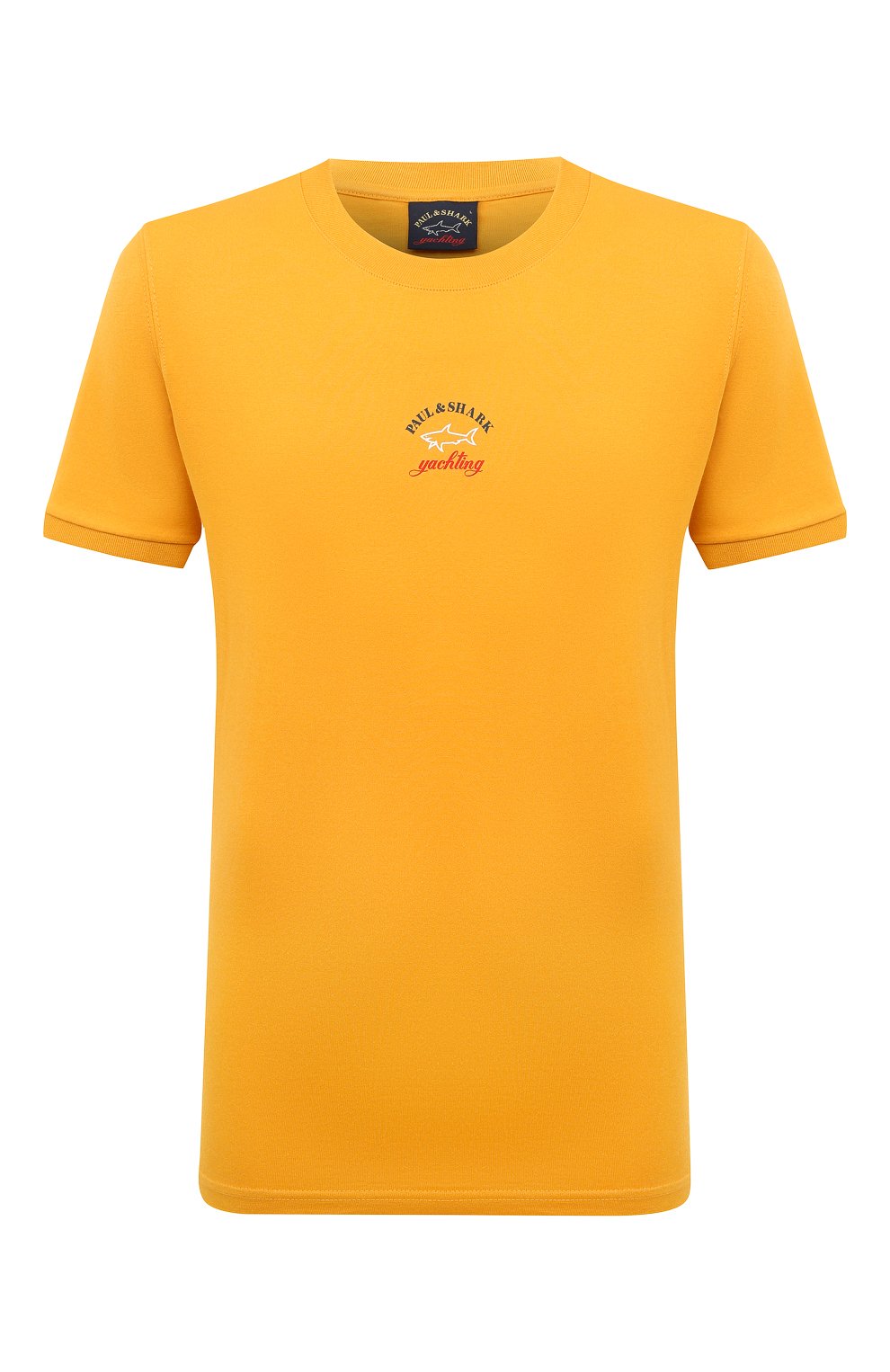 Хлопковая футболка PAUL&SHARK желтого цвета по цене 17550 руб., арт. C0P1096, фото 1 Хлопковая футболка PAUL&SHARK, арт. C0P1096, фото 1