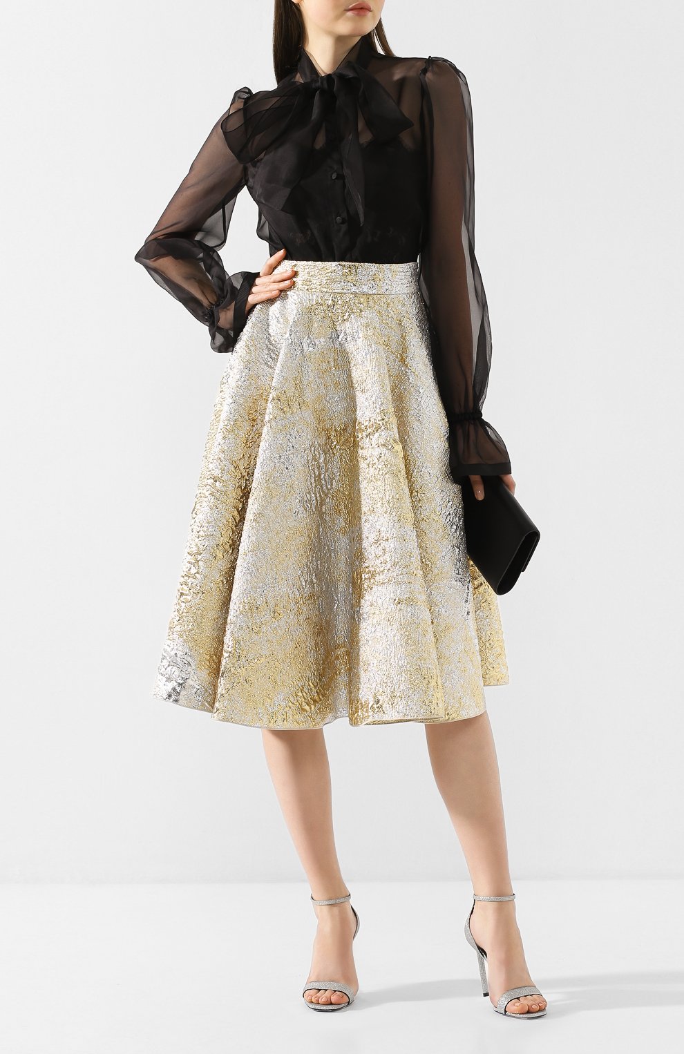 Юбка DOLCE & GABBANA золотого цвета по цене 157500 руб., арт. F4BS6T/HJMJS, фото 2 Юбка DOLCE & GABBANA, арт. F4BS6T/HJMJS, фото 2