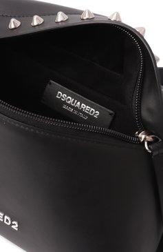 Мужская поясная сумка allover studs DSQUARED2 черного цвета, арт. BBM0075/01500001 | Фото 5 (Случай: Повседневный; Ремень/цепочка: На ремешке; Драгоценные камни: Проставлено; Размер: small; Материал: Натуральная кожа; Материал сплава: Проставлено)