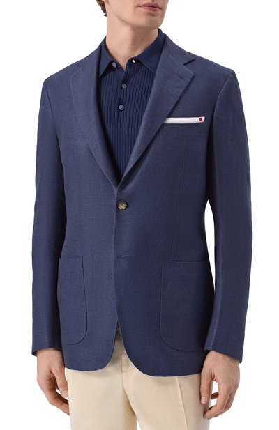 Пиджак изо льна и шелка KITON, арт. UG81K0631G, фото 4