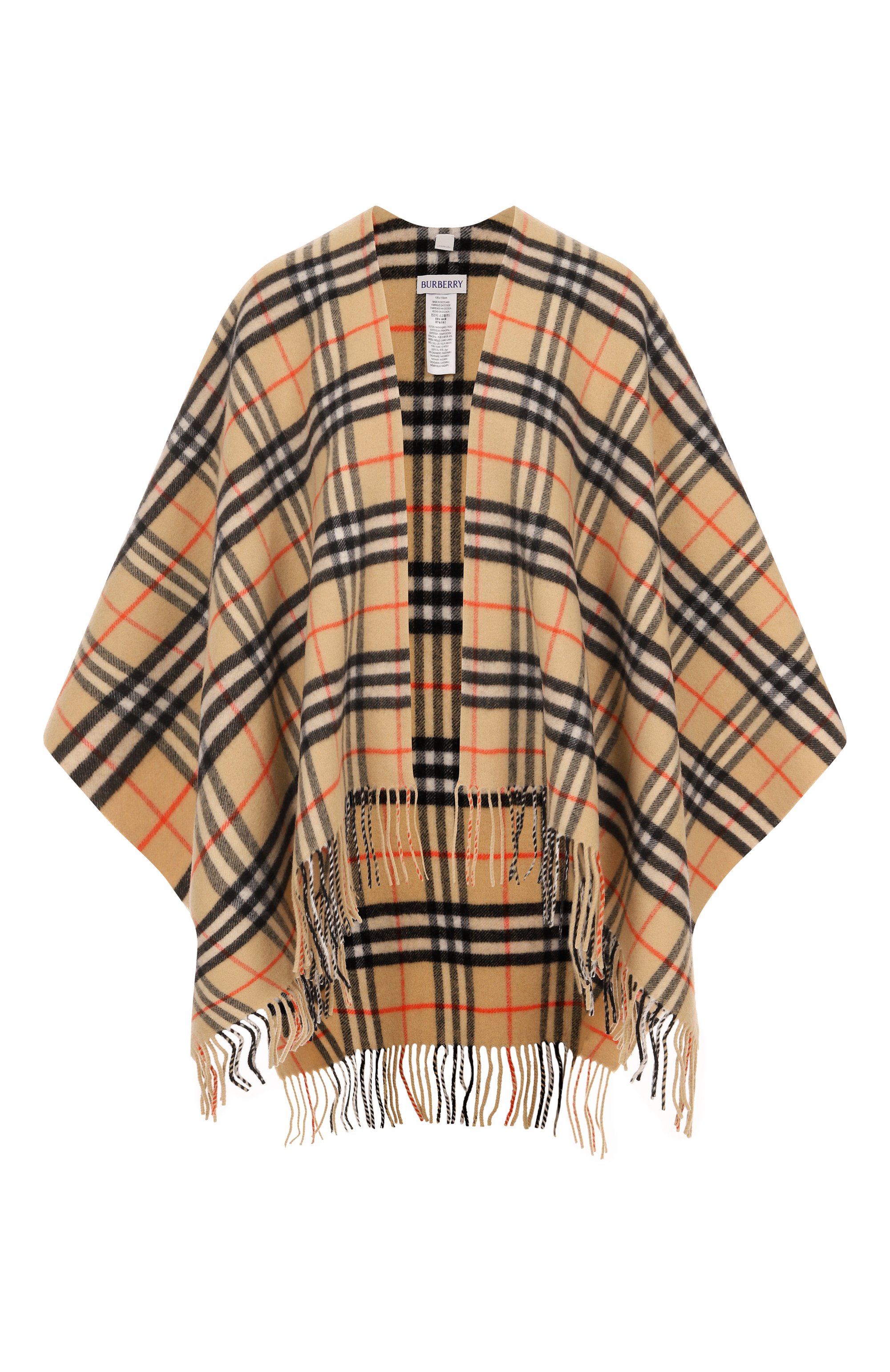 Кейп из шерсти и кашемира BURBERRY, арт. 8102992, фото 1