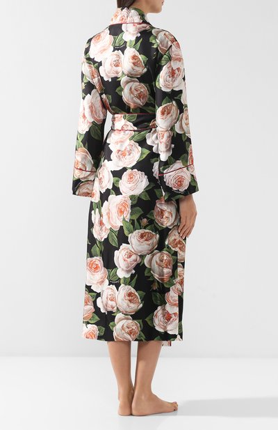Шелковый халат DOLCE & GABBANA разноцветного цвета по цене 333500 руб., арт. F0R74T/HS10B, фото 4 Шелковый халат DOLCE & GABBANA, арт. F0R74T/HS10B, фото 4