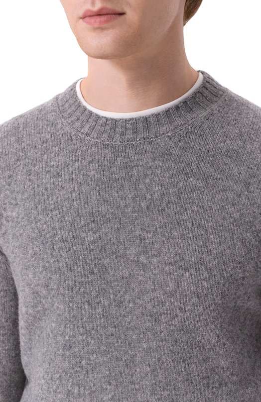 Шерстяной джемпер Dolce & Gabbana GXX02T/JFMIL Серый  GXX02T/JFMIL Фото 5