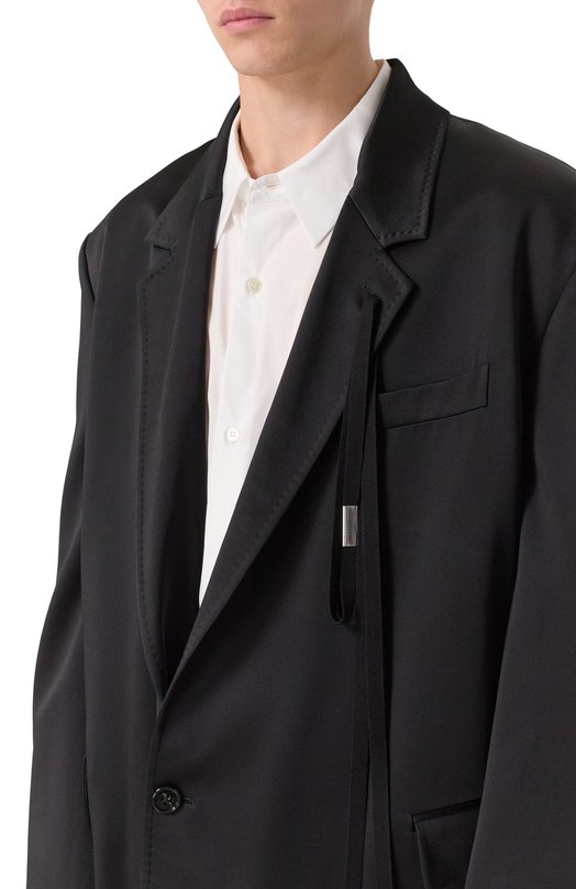 Однобортный пиджак Ann Demeulemeester B0012470/FA647 Чёрный  B0012470/FA647 Фото 5