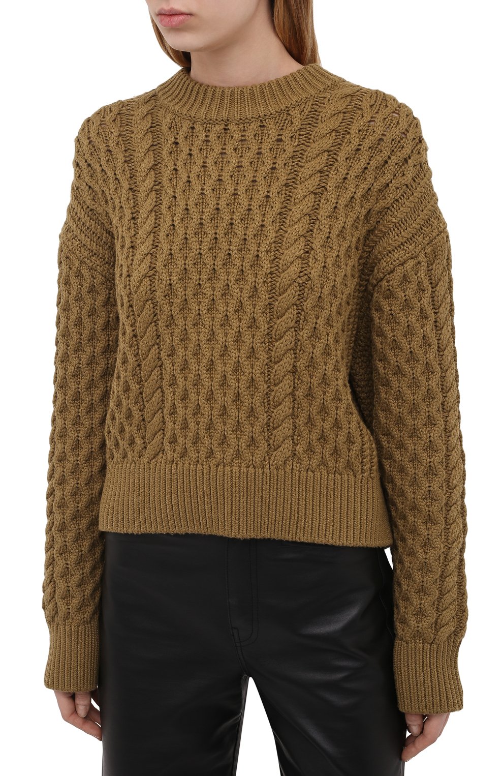 Свитер из шерсти и хлопка PROENZA SCHOULER WHITE LABEL, арт. WL2127611-KC086, фото 3