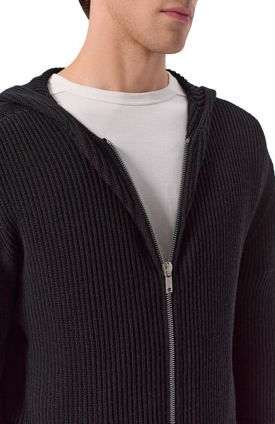 Шерстяной кардиган RICK OWENS черного цвета по цене 114500 руб., арт. RU02F4647/KWVH, фото 5 Шерстяной кардиган RICK OWENS, арт. RU02F4647/KWVH, фото 5