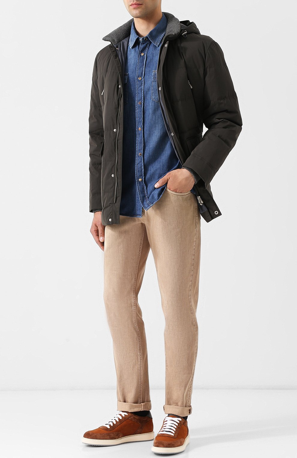 Джинсы прямого кроя BRUNELLO CUCINELLI, арт. M051KD2210, фото 2