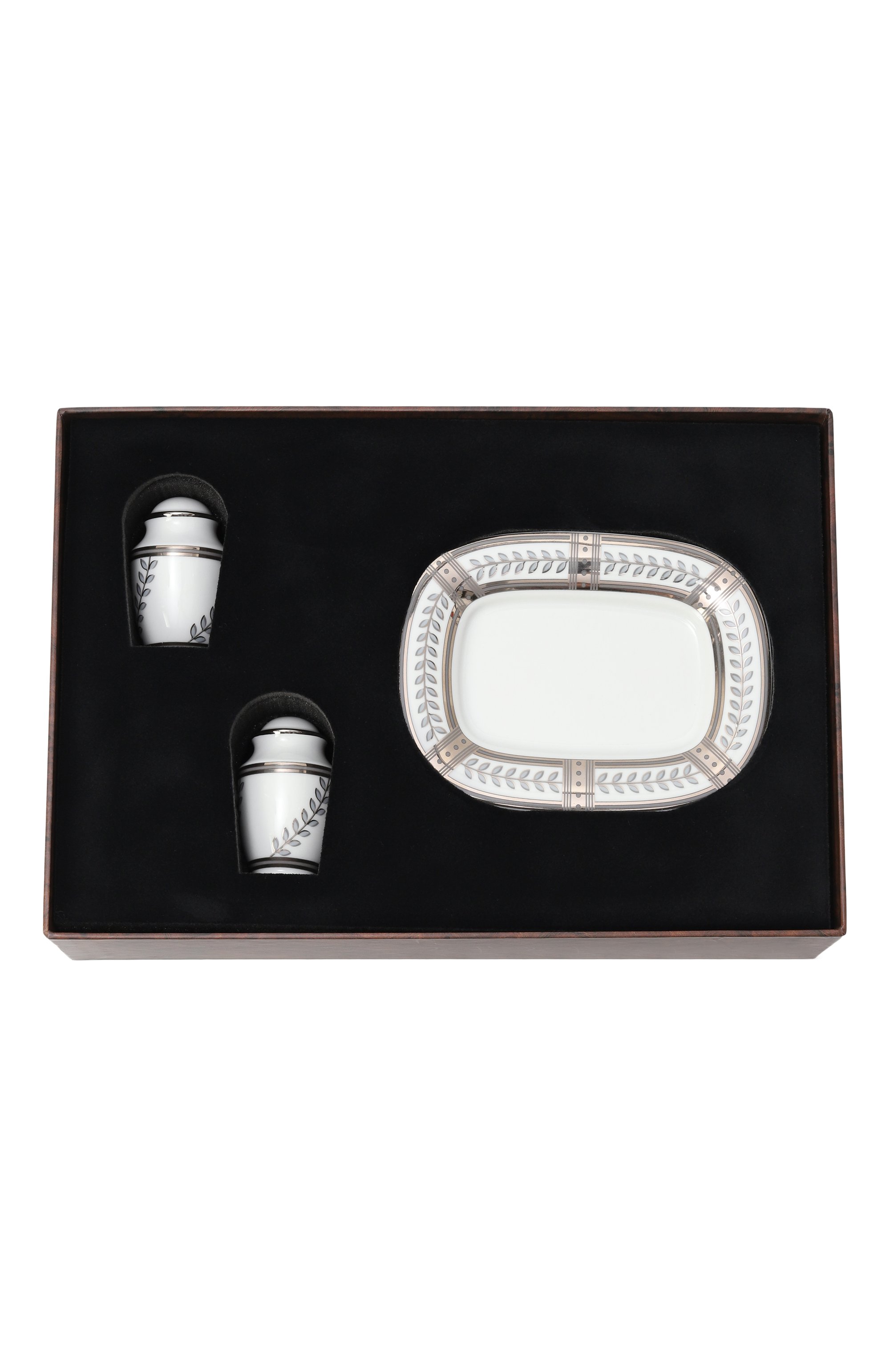 Набор из солонки и перечницы на подносе STEFANO RICCI, арт. 0SALPEP001/LEAVES, фото 6