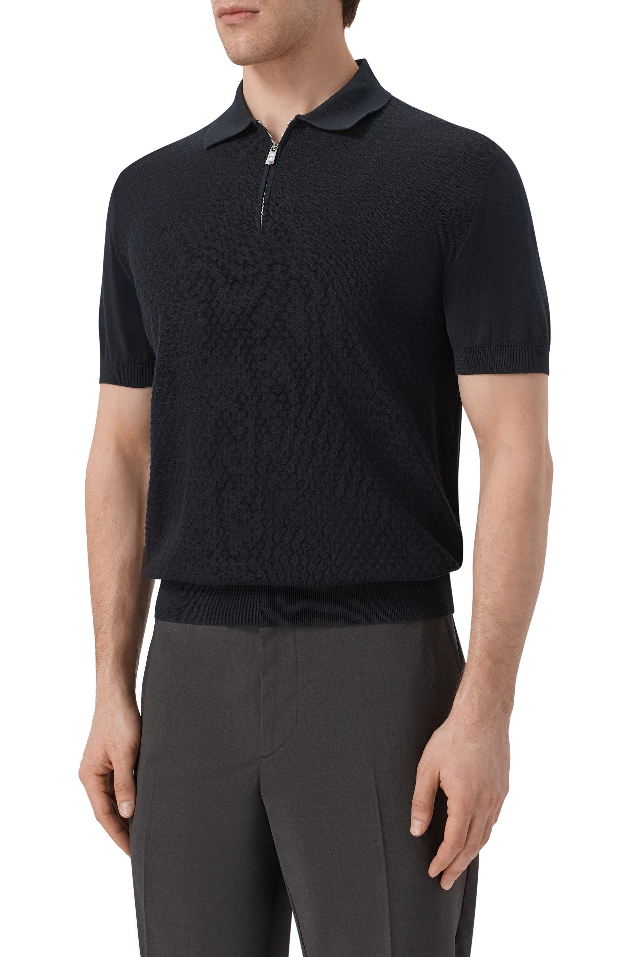 Хлопковое поло FEDELI, арт. MU0D5853/GIZA LIGHT DUSTY, фото 3