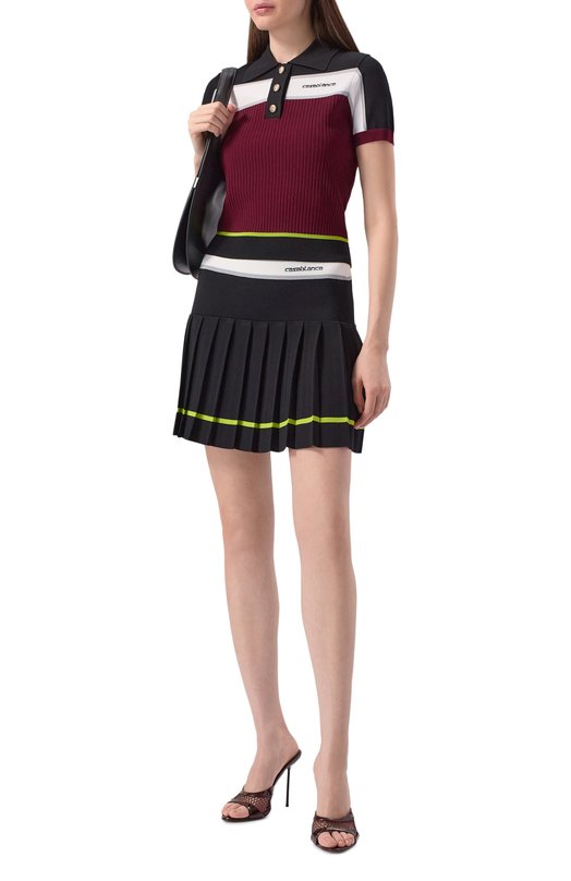 Плиссированная юбка Casablanca W-SP26-KW-1234-01 Чёрный  W-SP26-KW-1234-01 Фото 2