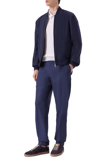 Шерстяные джоггеры MVST темно-синего цвета по цене 65200 руб., арт. 3MPG/7617, фото 2 Шерстяные джоггеры MVST, арт. 3MPG/7617, фото 2