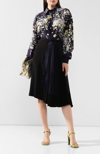 Юбка из вискозы MARNI темно-синего цвета по цене 71750 руб., арт. G0MA0129FQ/TV710, фото 2 Юбка из вискозы MARNI, арт. G0MA0129FQ/TV710, фото 2