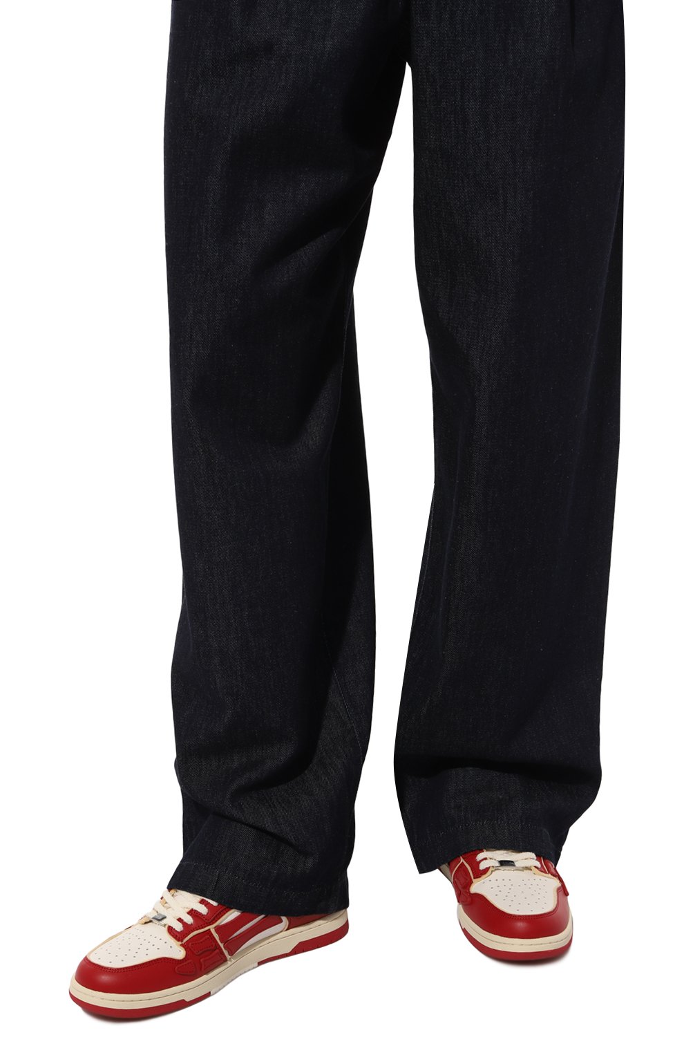 Кожаные кеды collegiate skel-top AMIRI, арт. AMF0SR1030, фото 3