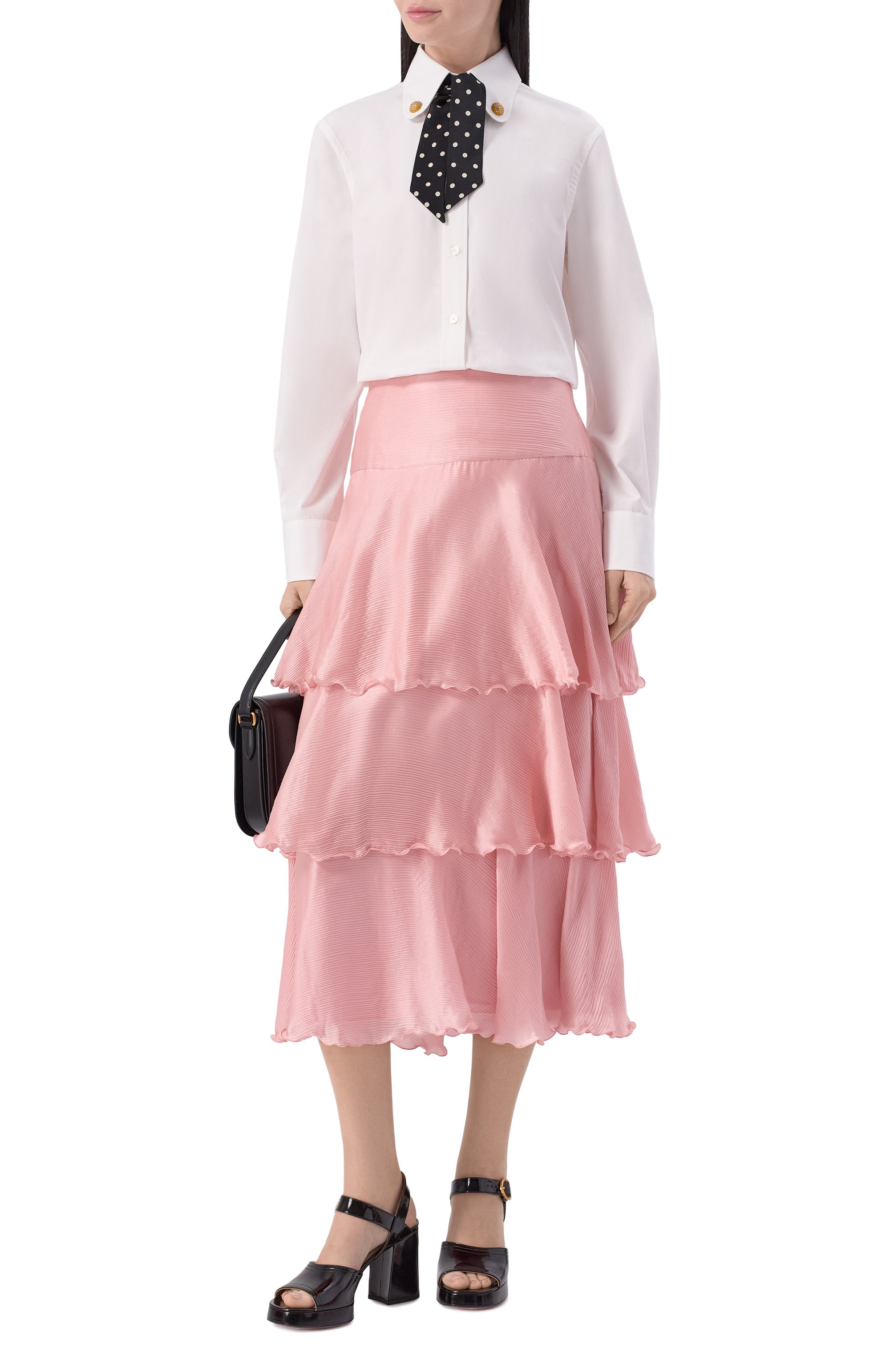 Атласная юбка VALENTINO, арт. 8B3RAEN0/A0S, фото 2