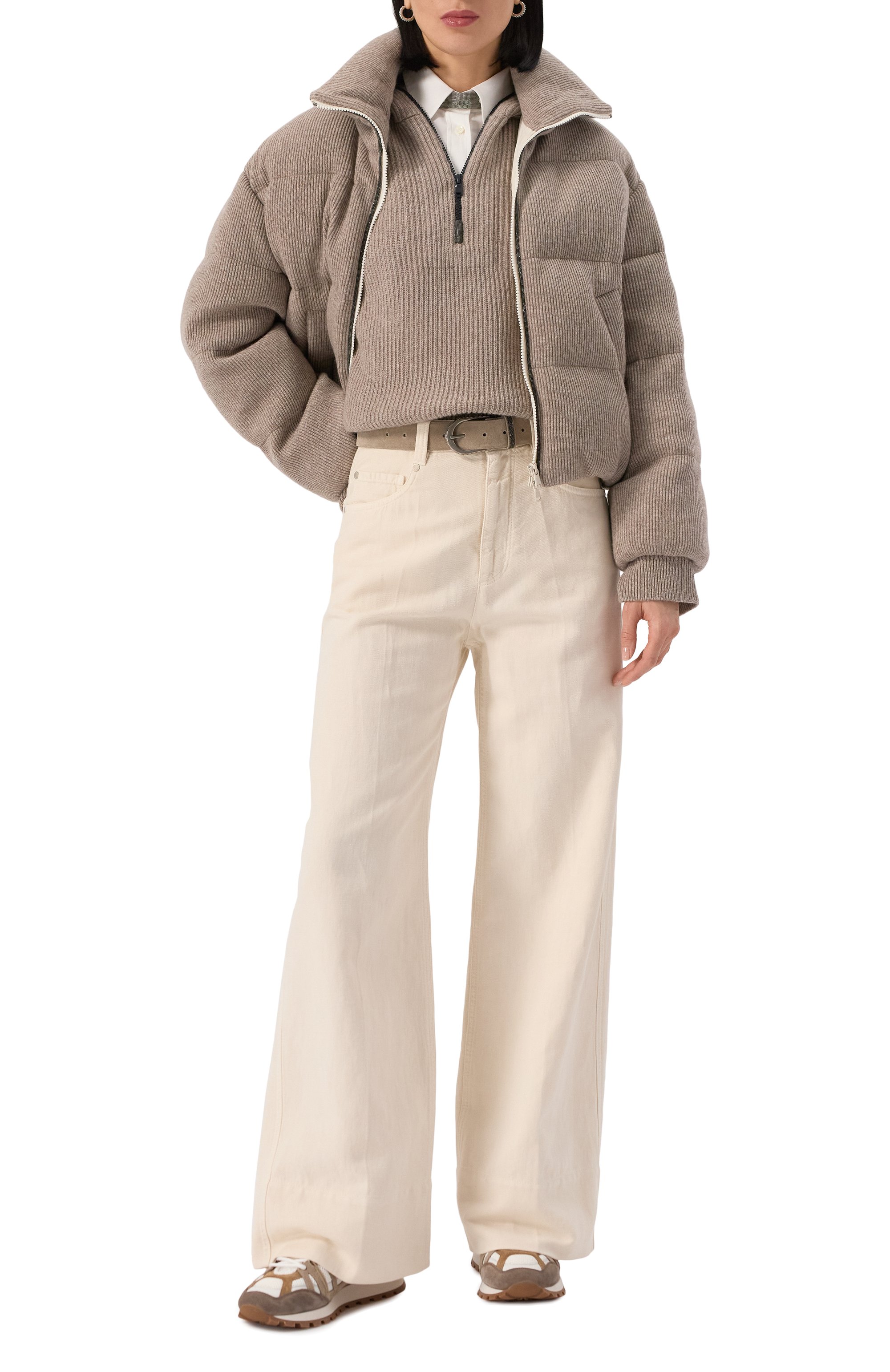 Брюки из хлопка и льна BRUNELLO CUCINELLI, арт. ML996P5992, фото 2