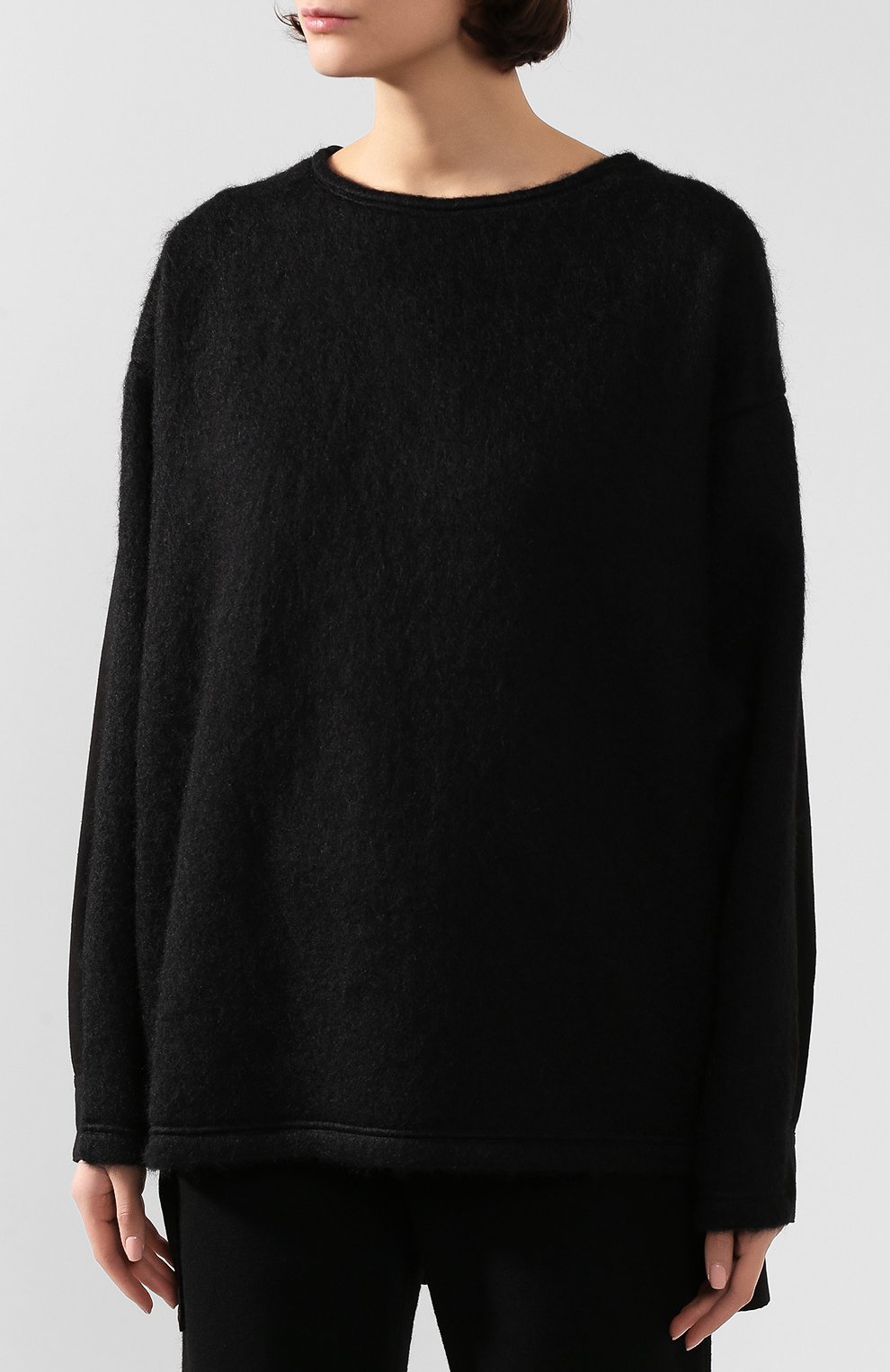 Шерстяной пуловер YOHJI YAMAMOTO черного цвета по цене 47150 руб., арт. YC-B02-104, фото 3 Шерстяной пуловер YOHJI YAMAMOTO, арт. YC-B02-104, фото 3