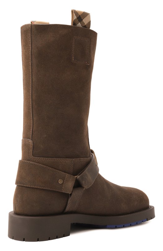 Замшевые сапоги Saddle Burberry 8113016 Коричневый  8113016 Фото 5