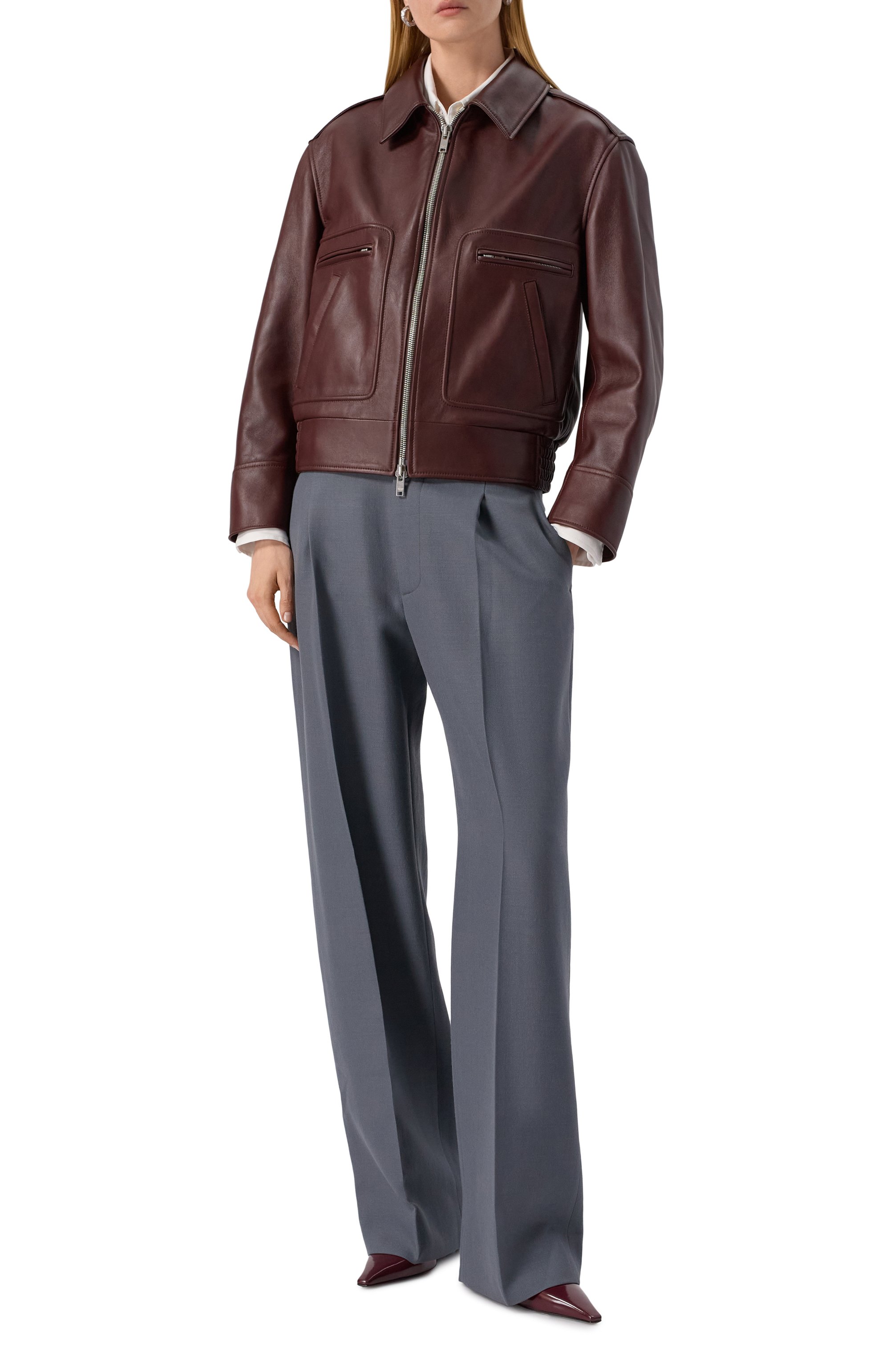 Кожаная куртка BOTTEGA VENETA коричневого цвета по цене 799500 руб., арт. 832380/V5MF0, фото 2 Кожаная куртка BOTTEGA VENETA, арт. 832380/V5MF0, фото 2