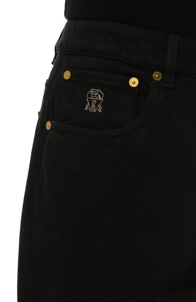 Джинсы straight fit BRUNELLO CUCINELLI черного цвета по цене 94150 руб., арт. M262PB2275, фото 5 Джинсы straight fit BRUNELLO CUCINELLI, арт. M262PB2275, фото 5