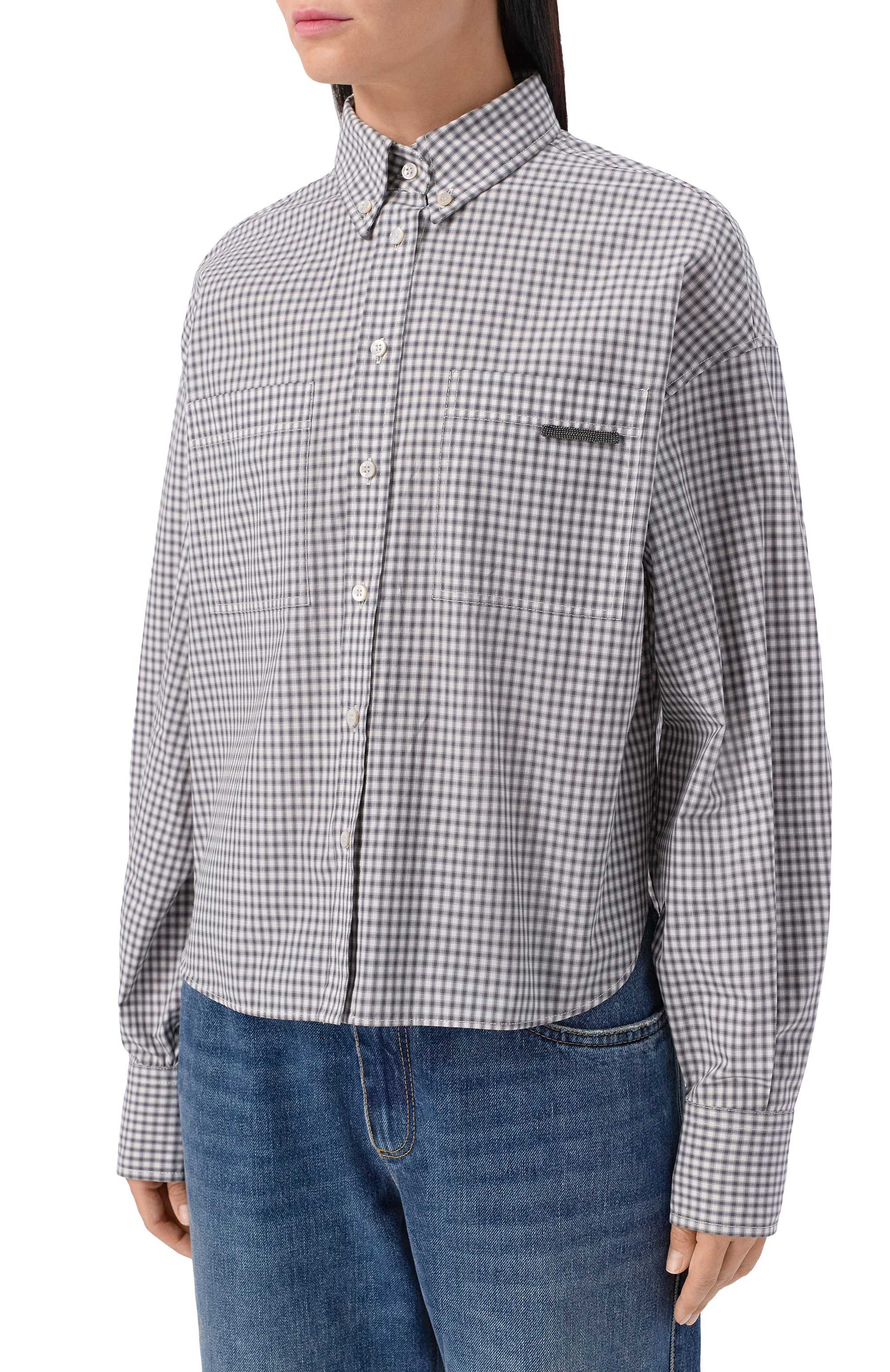 Хлопковая рубашка BRUNELLO CUCINELLI, арт. MP793NB206, фото 3