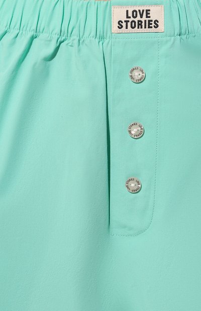 Хлопковые шорты LOVE STORIES зеленого цвета по цене 8745 руб., арт. L2423105-702, фото 5 Хлопковые шорты LOVE STORIES, арт. L2423105-702, фото 5