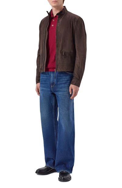 Мужская шелковое поло DOLCE & GABBANA, арт. GXZ25Z/JBS0E