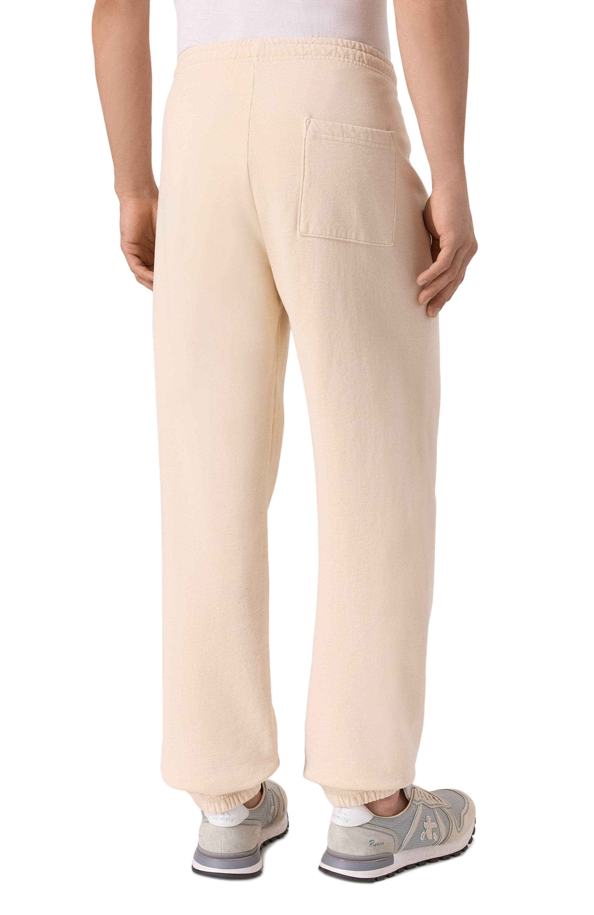 Хлопковые джоггеры SPORTY AND RICH бежевого цвета по цене 26100 руб., арт. PA036606241CR01, фото 4 Хлопковые джоггеры SPORTY AND RICH, арт. PA036606241CR01, фото 4