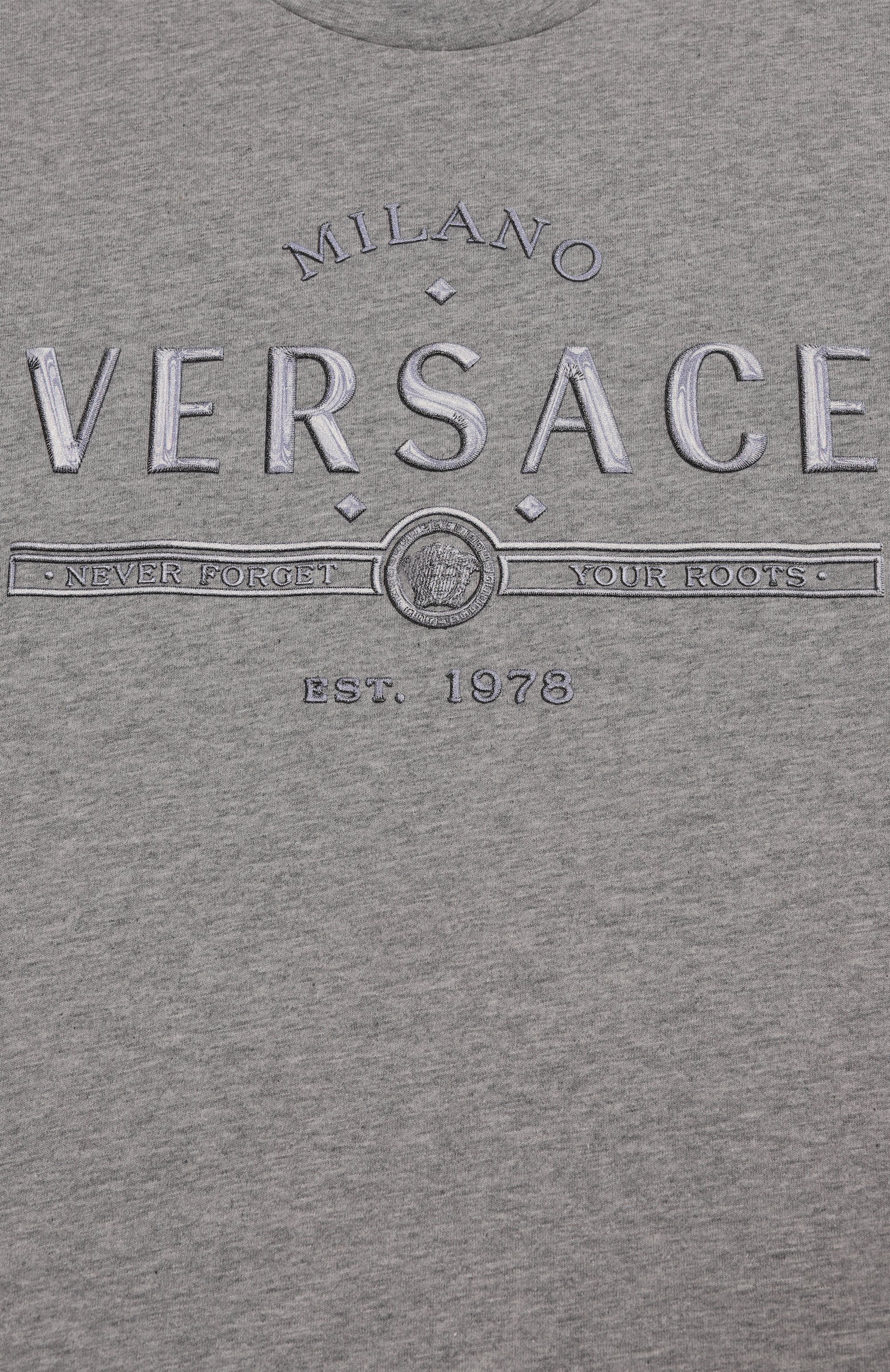 Хлопковая футболка VERSACE, арт. 1018293/1A13085/8A-14A, фото 3