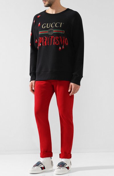 Высокие кожаные кеды ace с нашивками GUCCI, арт. 478194/D0PV0, фото 2