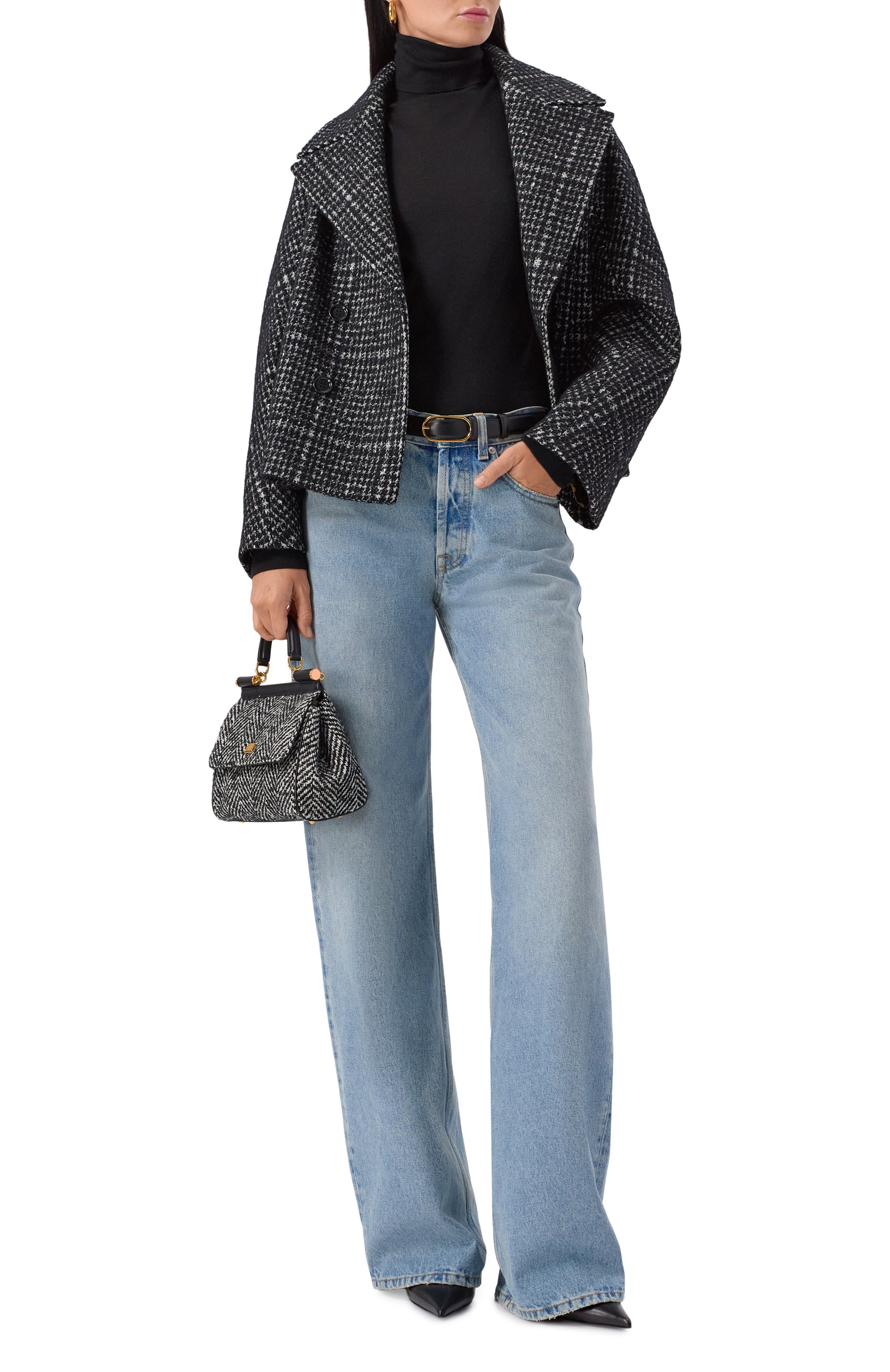 Сумка sicily medium DOLCE & GABBANA черно-белого цвета по цене 229000 руб., арт. BB6003/BH250, фото 7 Сумка sicily medium DOLCE & GABBANA, арт. BB6003/BH250, фото 7