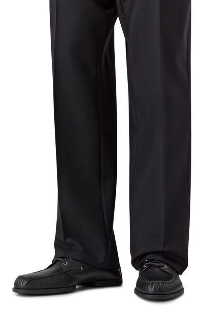 Кожаные топсайдеры JIL SANDER черного цвета по цене 108000 руб., арт. J33WR0022/P7582, фото 3 Кожаные топсайдеры JIL SANDER, арт. J33WR0022/P7582, фото 3