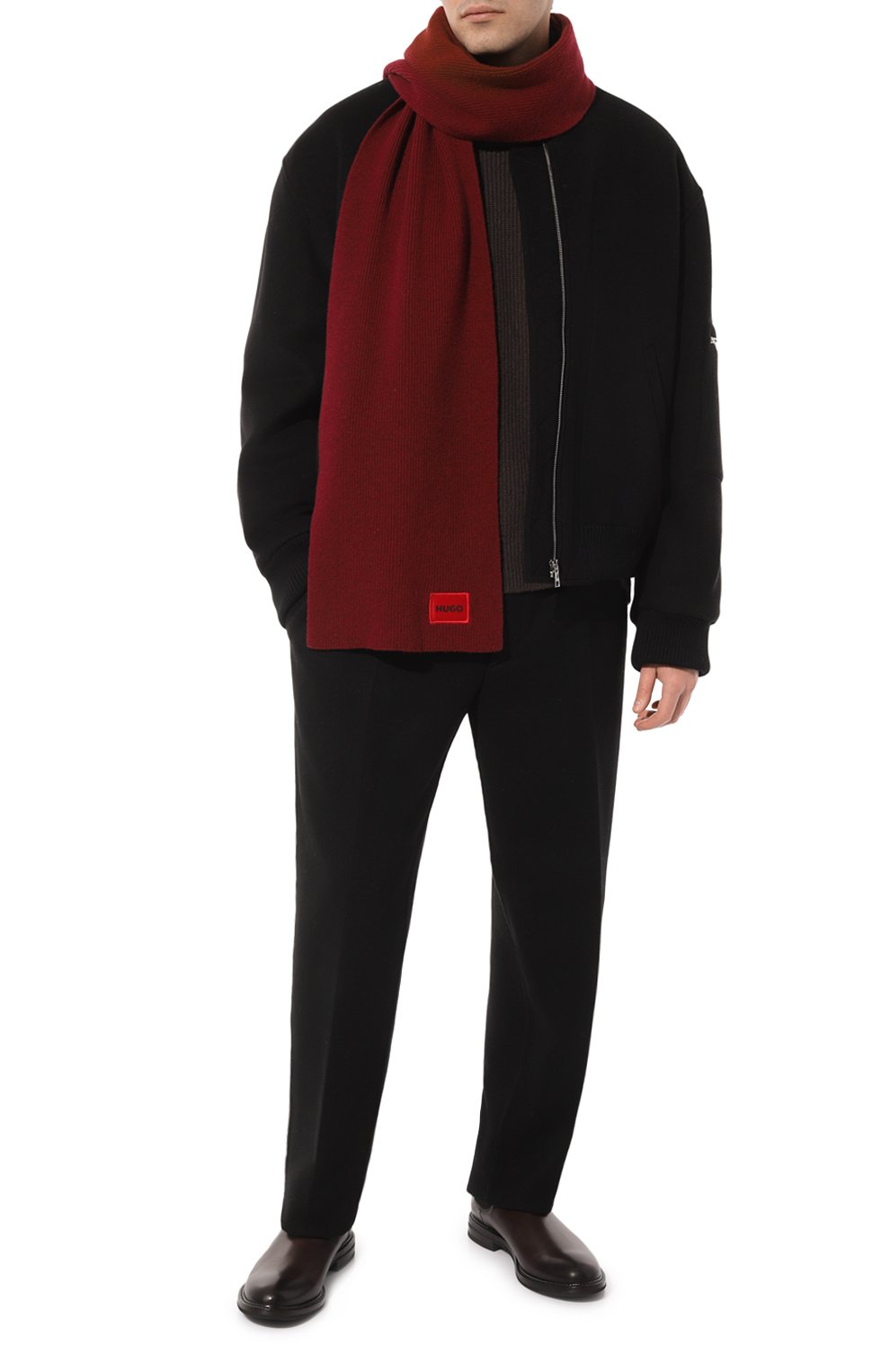 Шерстяной шарф HUGO, арт. 50496020, фото 2