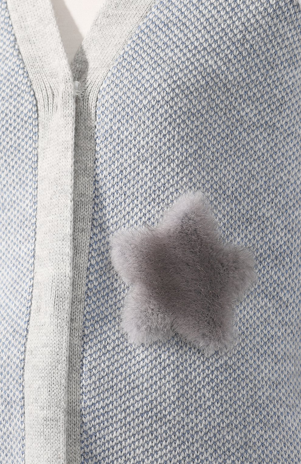 Кардиган SEVEN LAB серого цвета по цене 31080 руб., арт. KN19-02 white/grey, фото 5 Кардиган SEVEN LAB, арт. KN19-02 white/grey, фото 5