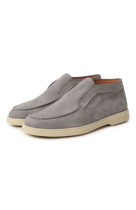 Ботинки из нубука Santoni WUYG58458TISNPRX Серый WUYG58458TISNPRX
