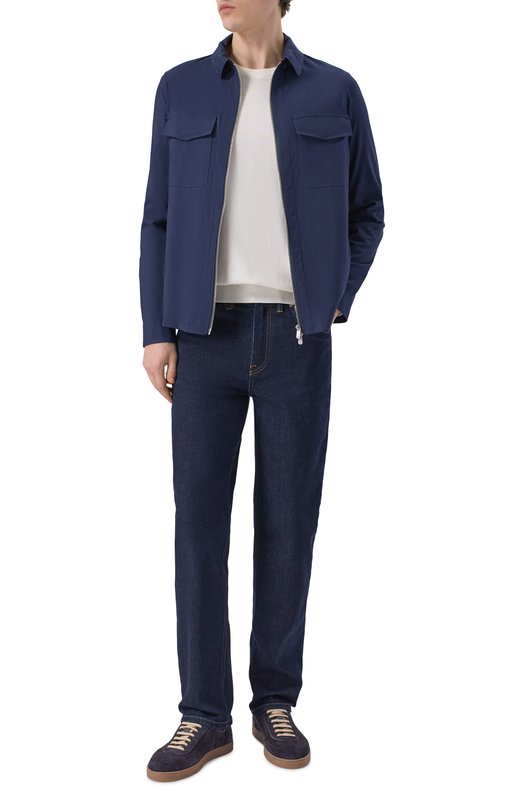 Куртка-рубашка из шерсти и шелка Marco Pescarolo URUS/5314 Синий  URUS/5314 Фото 2