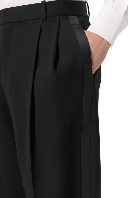 Шерстяные брюки Saint Laurent 805914/Y7E63 Чёрный  805914/Y7E63 Фото 5