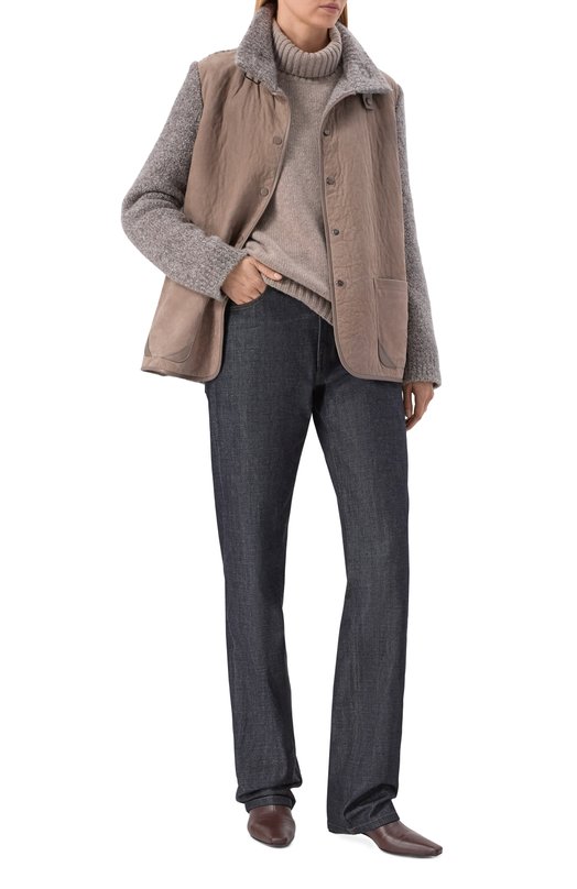 Комбинированная куртка Giorgio Armani GW002045/AF19597 Бежевый  GW002045/AF19597 Фото 2