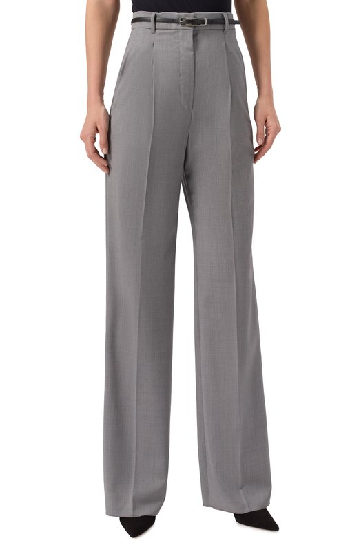 Шерстяные брюки Max Mara Studio ANF0RA Серый  ANF0RA Фото 3